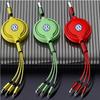 Retractable Car Phone Charger Head 3 In 1 Data Cable For VW RLine Golf Sagitar Santana TAYRON Teramont Polo Passat R Gbhl80