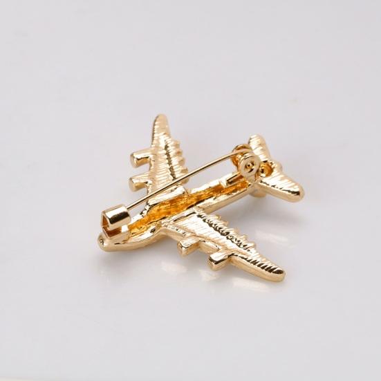 Pin Enamel Jewelry Shiny Cartoon Airplane Brooch Elegant Badge Handbag Sweater Suit