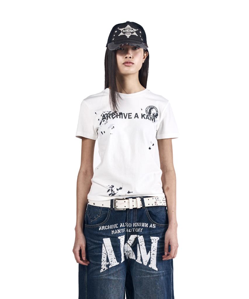 AAKAM A Kam Painted Half Top (White)