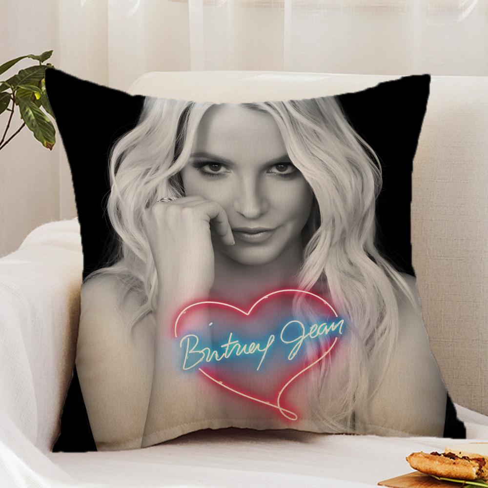 B-Britney J-Jean Cushion Cover Premium Comfort Reversible Pillow Cover - Dual - Use Design for Home & Car