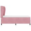 Box Spring Bed with Mattress and Headboard Pink 200 X 80 Cm Velvet