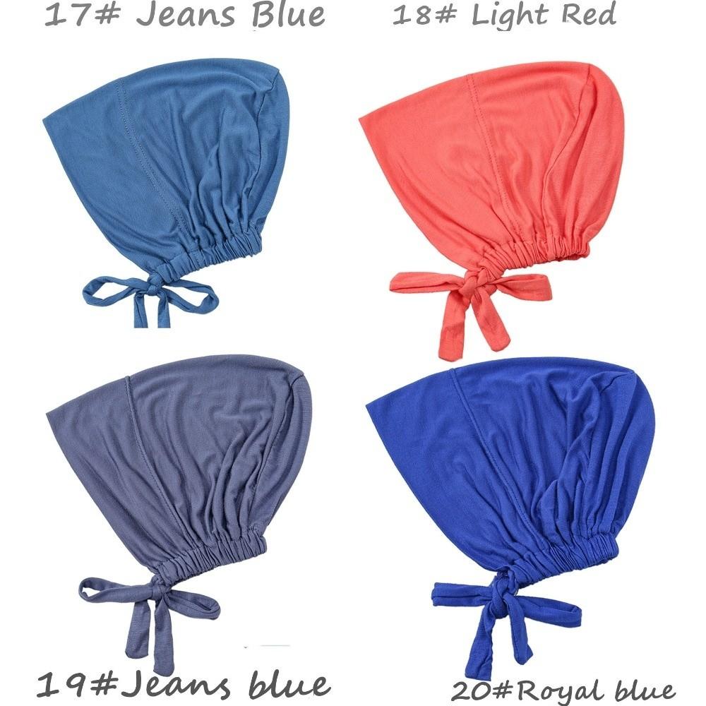 Solid Color Modal Headscarf Soft Modal Hijab Caps New Design Muslim Turban Hat  Female Headwear