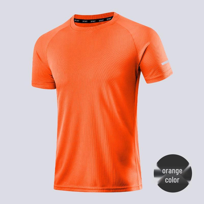 Men's Quick-Dry Loose Fit Sports T-Shirt - Breathable, Sweat-Wicking, Plus Size, Short Sleeve for Summer.