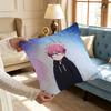 TTamon  Anime Fukuhara Pillow Covers Cartoon Sofa Decorative Home Doublesided Printing Short Plush Cute Cushion Cover