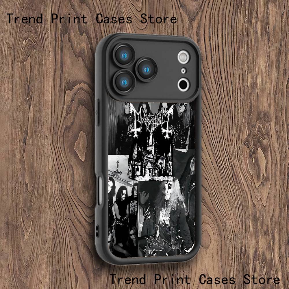 D-Darkthrone Phone Case For iPhone 17,16,15,14,13,12,11,Pro,Max,Plus,X,XS,SE4,E,Mini Black Thickened border Case