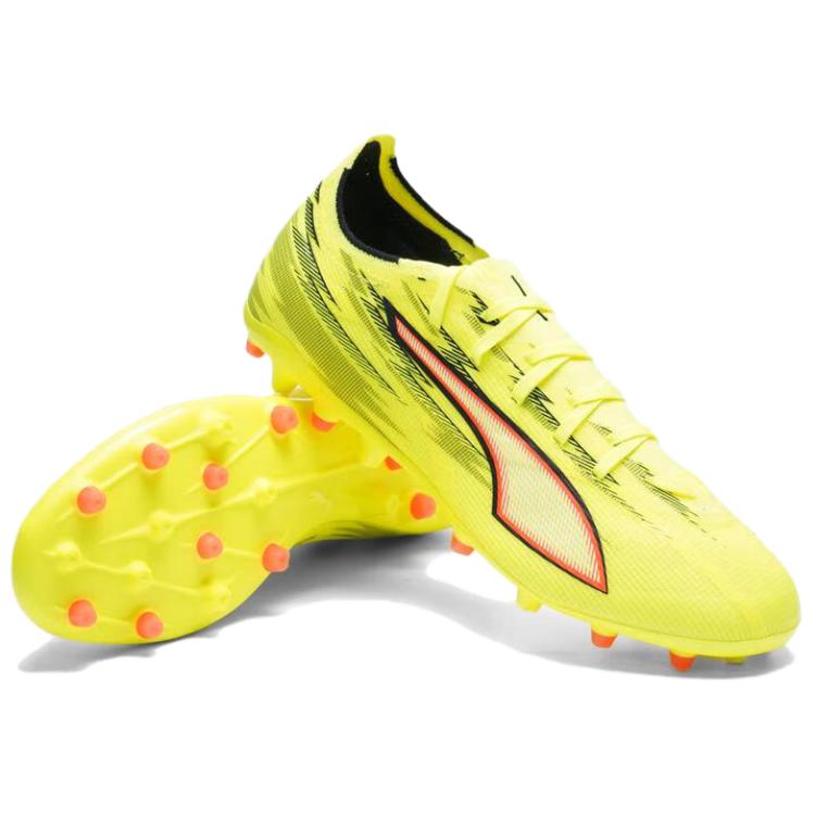 Puma Ultra 6 Komfortabel Vielseitig Mg (Gummistollen) Kunstrasen Langlebige Fußballschuhe Unisex Sneaker Fluoreszierend-Gelb 108972-01