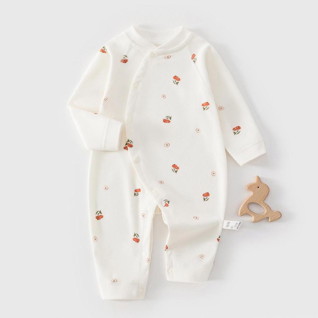 Pure Cotton Long Sleeve Baby Jumpsuit for Newborns and Toddlers - Spring, Autumn, Winter