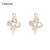 Creative Jewelry Making Supplies 14K Gold Plated Inlaid Zircon Star Bouquet Pendant For Earrings Charms Findings Components