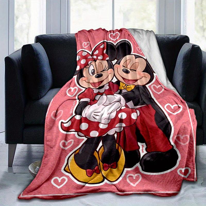 1pc, Cozy Mickey and Minnie Home Decor Blanket: A Perfect Gift for Your Bedroom, Living Room, or Travel, Flannel Throw Blanket, Outdoor Blanket, Car B