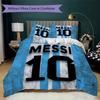 MESSI 10 Pattern Bedding uilt Set uilt Cover Pillowcase Home Decoration Birthday Gift (1 * duvet cover + 2 * pillowcase without core)