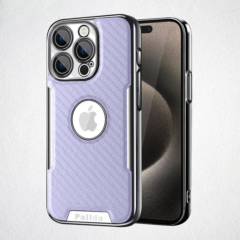 Włókno węglowe nadaje się do etui na telefon komórkowy iPhone 15Pro, folii na obiektyw 14/13, w pełni zakrywającego etui ochronnego