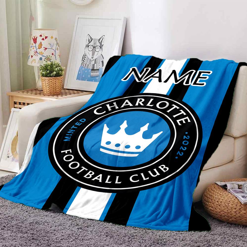 Custom Name River Plate Crest Blanket for Couch & Bed, Plush Cozy Fuzzy Blanket Super Soft & Warm Blankets for Fall and Winter. 0908284