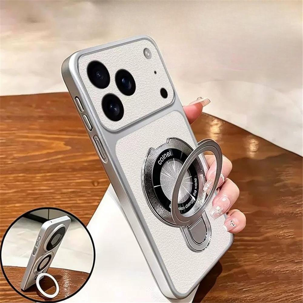 Luxury Lychee PU Lambskin Holder Phone Case For OPPO A18 A17K A16S A15S F27 F25 F23 F19 F9 Pro Plus Shockproof Stand Soft Cover