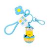 Porte-clés Adorable Dessin Animé Minion Anneau de Clé en Silicone Mignon Cadeau Pour Femmes Et Enfants