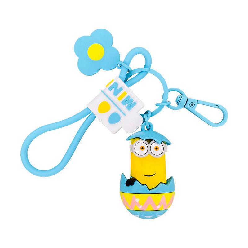 Porte-clés Adorable Dessin Animé Minion Anneau de Clé en Silicone Mignon Cadeau Pour Femmes Et Enfants