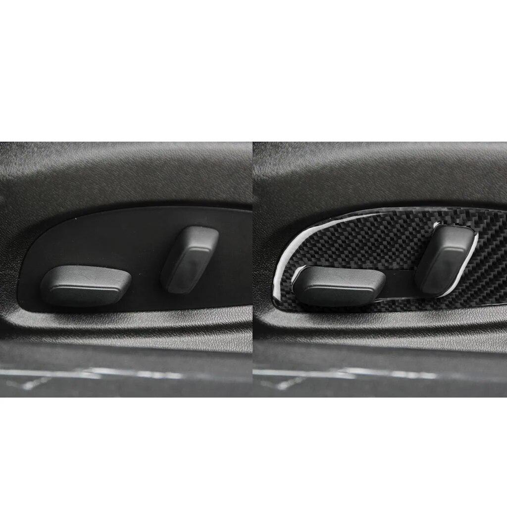 For Chevrolet Camaro 2016 2017 2018    2022 Accessories Car Interior Carbon Fiber Seat Adjustment Panel Trim Sticker