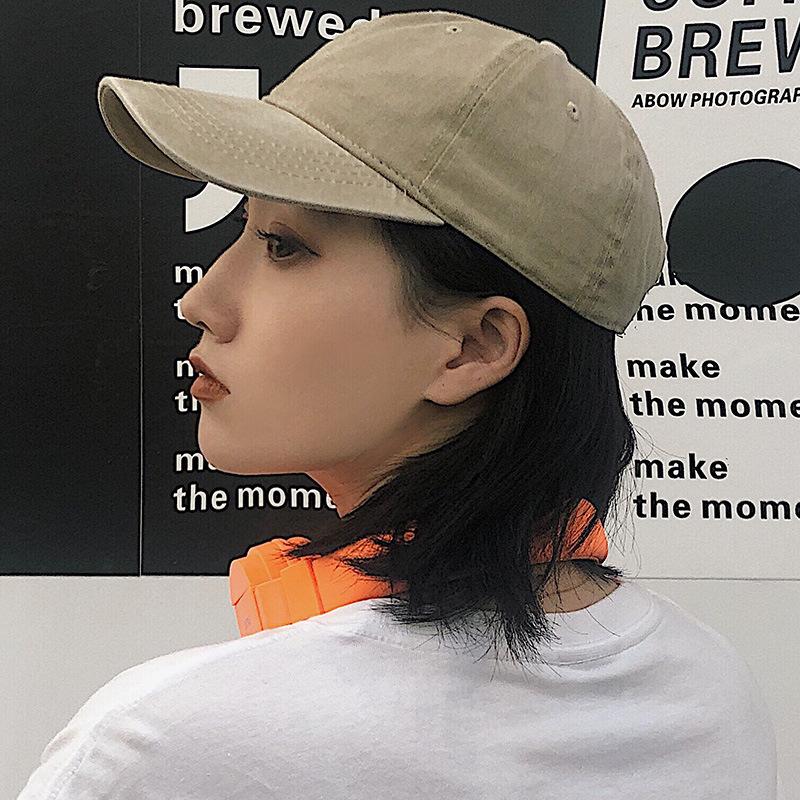 Women's Baseball Cap Soft Top Korean Version Versatile Wash Solid Color Baseball Cap Casual Men's Japanese Trendy Summer