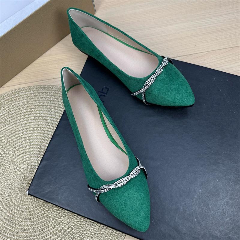 Fashion Flat Shoes for Women Spring  Autumn 2025 New Pointed Soft Soled Professional Work Shoes Black Plus Size Women's Shoes 42 43 44