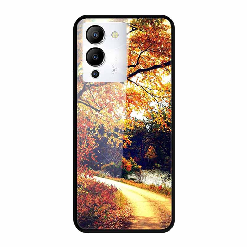 Luxury Shockproof Tempered Glass Back Cover Hard Case For Infinix Note 12 G96 Infinix Note 11pro 11s Protective Cool Phone Cover