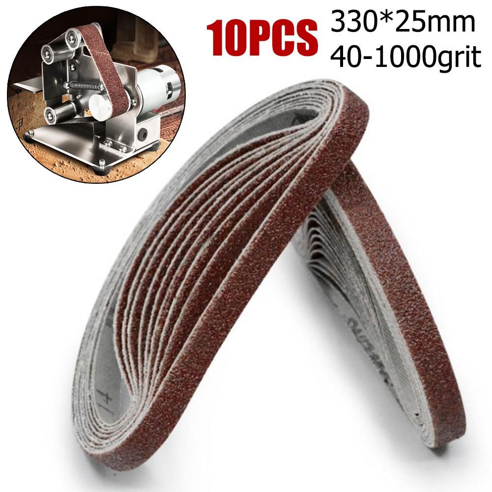 10pcs 25*330mm Sanding Belt 40-1000Grit Grinding And Polishing For Small Abrasive Belt Machine Grinding Polishing