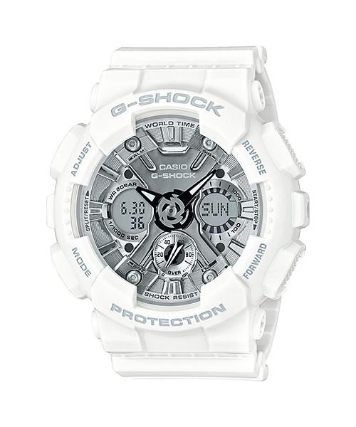 

Casio Men s Resin 200M Water Resistant Digital Shock Resistant Quartz Watch GMA-S120MF-7A1 белый