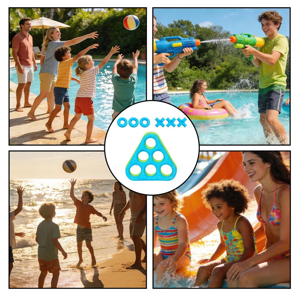 Pool Toys Hexagonal Ring Throwing Toy For Water Water Ring Toss Game For Beach Lake Backyard Party Vacation Family Travel