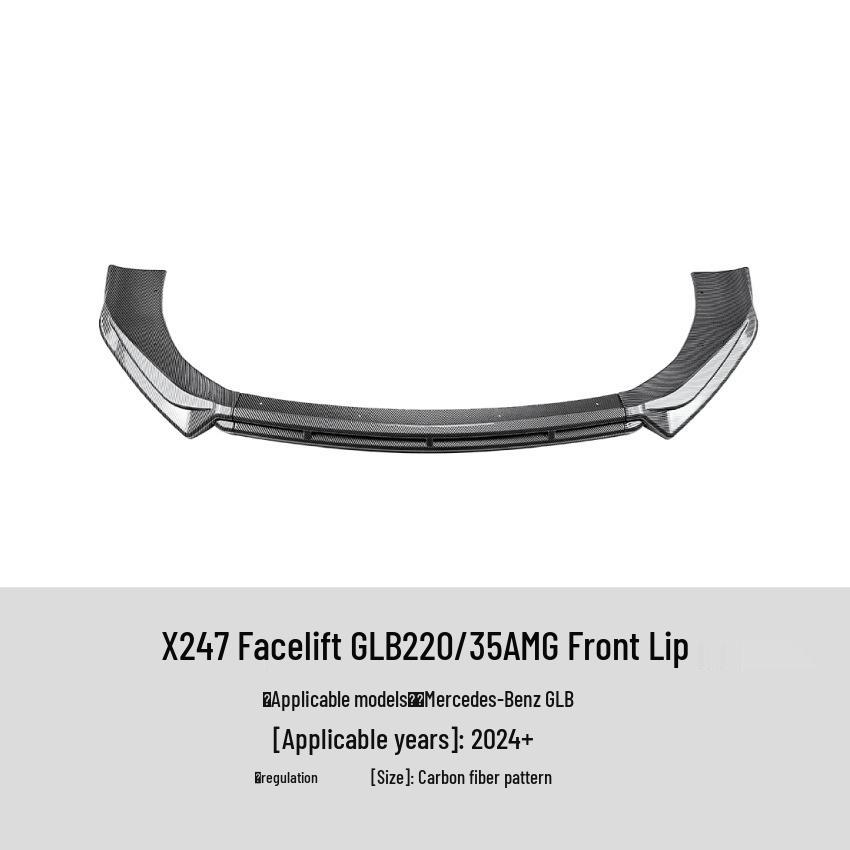 Mercedes-Benz 2024+ X247 Facelift GLB220/GLB35 AMG Front Lip Splitter Spoiler