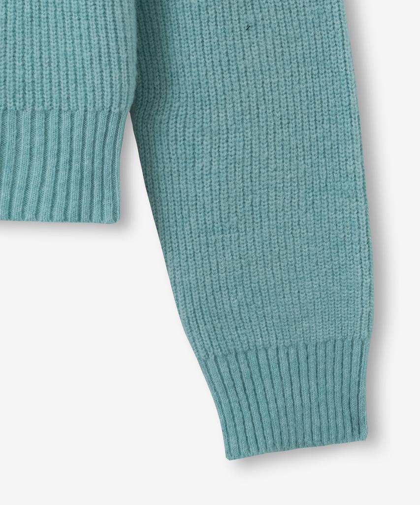BLOND9 Voluminous Raglan Knit Zip-Up_Mint