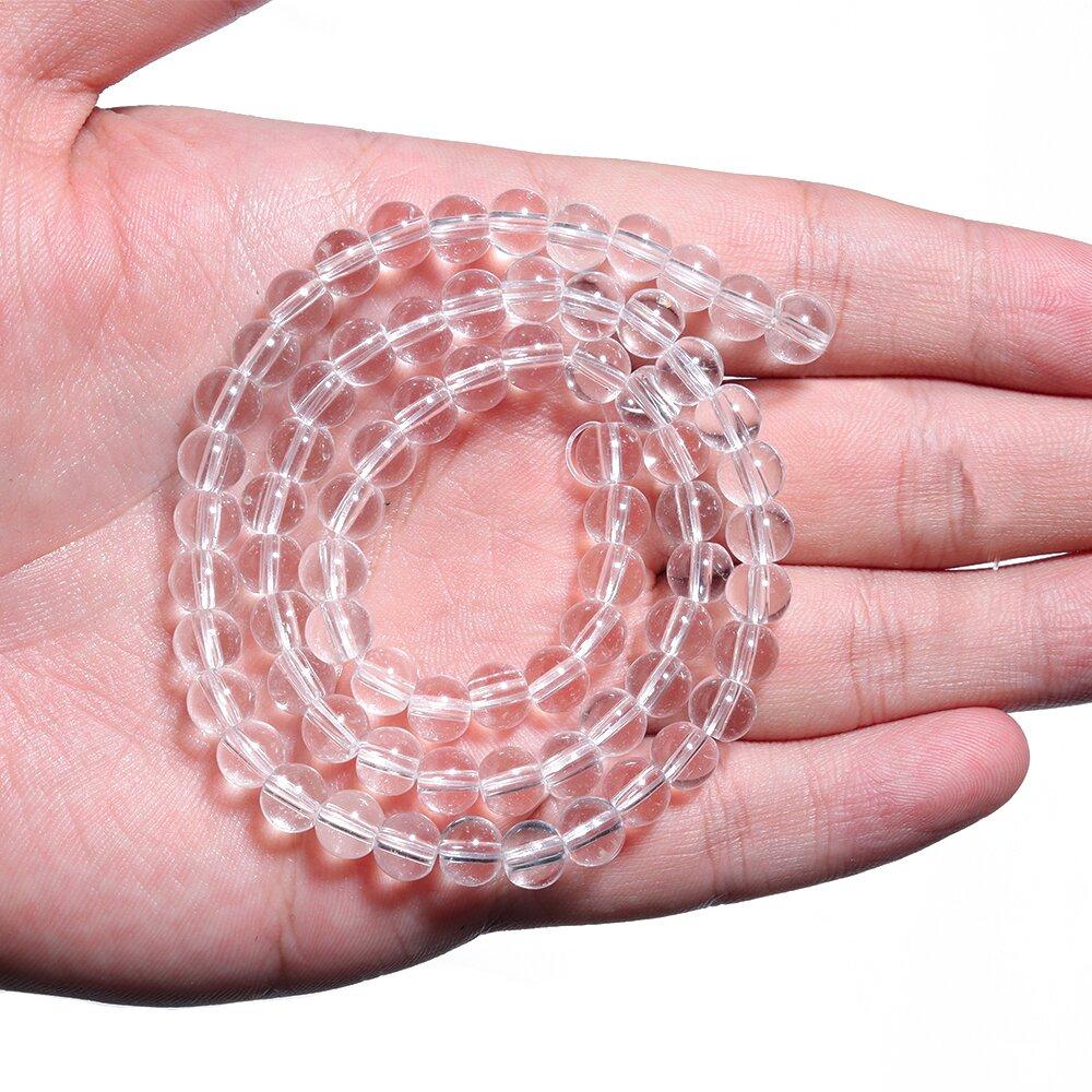 45/60Pcs 6 8mm Colorful Glass Beads Imitation Jade Beads Round Loose Spacer Beads For Jewelry Making DIY Bracelet Necklace