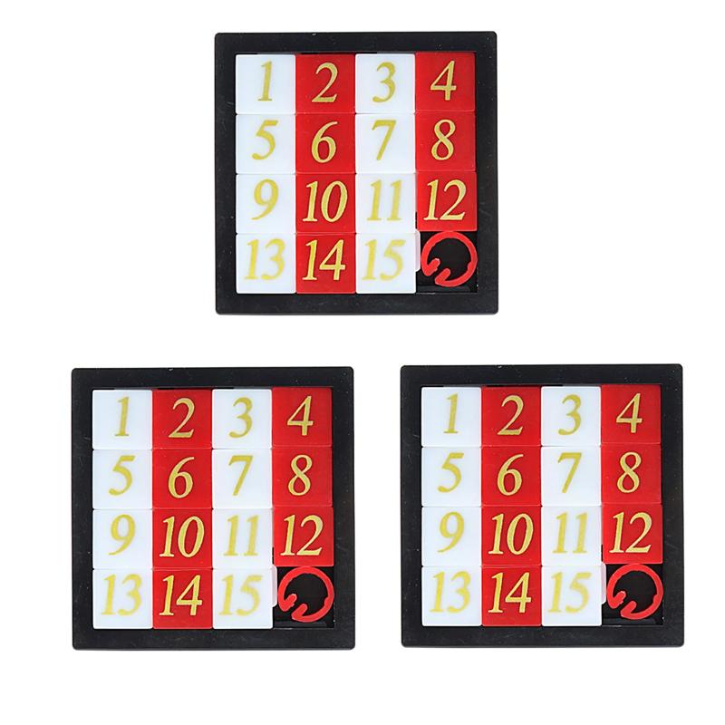 Fünfzehn Zahlen Schiebespiel 1-15 Denksport IQ Lernspielzeug für Kinder Jugendliche und Erwachsene Lustige Lerngeschenke Gastgeschenke