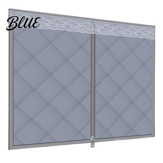 Reusable Window Insulation Winter Thermal Insulation Hook-and-Loop Cover with Zipper Quilted Energy Efficient Curtains Oxford Cloth for Cold