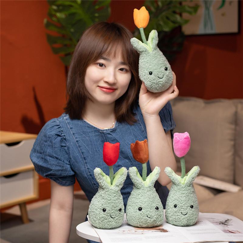Tulip Succulent Adorable Plushie Toy Cute Cartoon Plant Kids Birthday Present