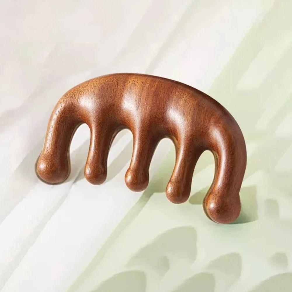 Meridian Massage Comb Five-Tooth Handleless Chinese Acupuncture Head Comb Blood Circulation Scalp Meridian Comb