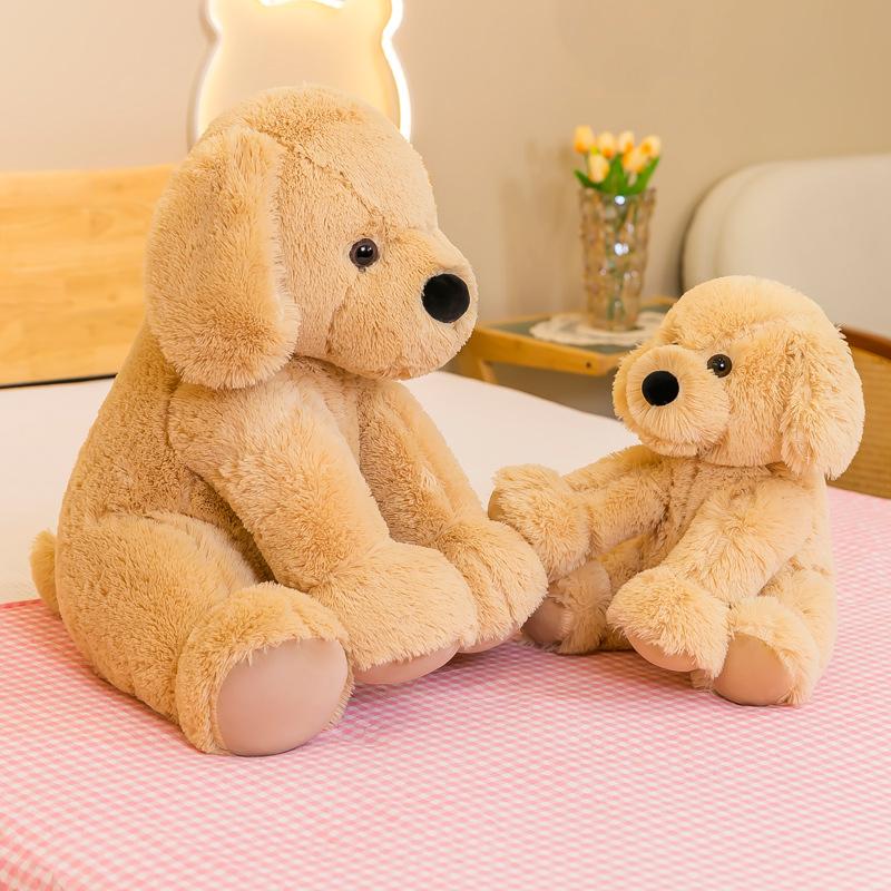 Cute Simulated Golden Retriever Plush Toy Dog Doll Floor-To-Ceiling Living Room Ornament Bedroom Ornament Sleeping Gift