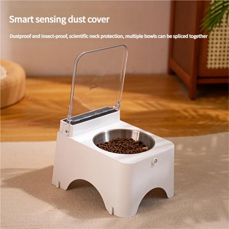 Automatic Pet Food Dispenser Feeder with Locking Cover Lid and Large Container for Small To Medium Dog and Cat