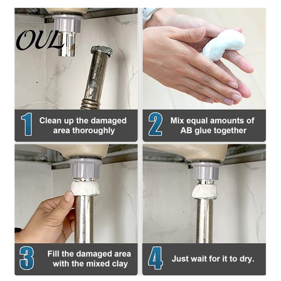 Quick Fix Repair Clay 1/2 Sets 100G Steel Reinforced Epoxy Putty with Scraper, Gloves, Sculpt for Cracks, Professional Leak Fix, Filling, Fast