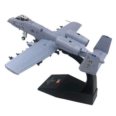 Ensemble modèle d'avion de chasse A-10 Thunderbolt II en métal moulé sous pression avec socle d'exposition