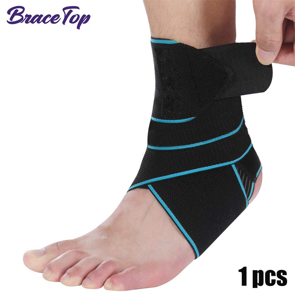 

Bracetop 1 Pc Ankle Support Adjustable Ankle Brace Breathable Nylon Material Super Elastic And Comfortable Perfect For Sports