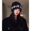 Thickened Knitted Hat Fashionable Jacquard Woolen Hat Autumn and Winter Face Showing Versatile Couple Cold Hat