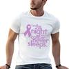 I Walk All Night Because Cancer Never Sleeps Relay For Life TShirt Minimalist Casual Short Sleeve Top