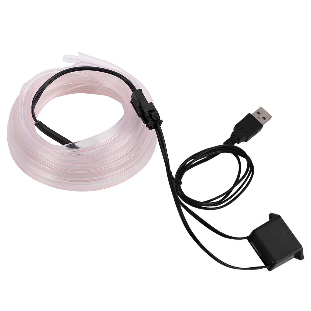 Light Strip LED Lamp Light Glow Flat Edge EL Wire String Strip Rope Tube