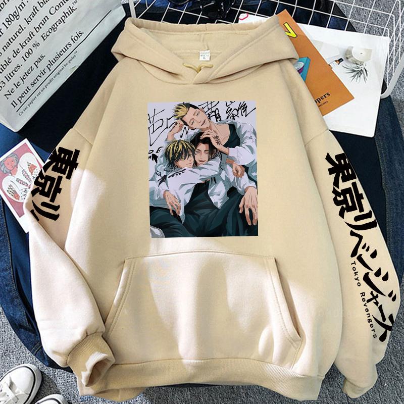 Anime Tokyo Revengers Harajuku Hoodies Clothing Manga Kazutora Hanemiya/Keisuke Baji/Shuuji Hanma Men Long Sleeve Sweatshirt
