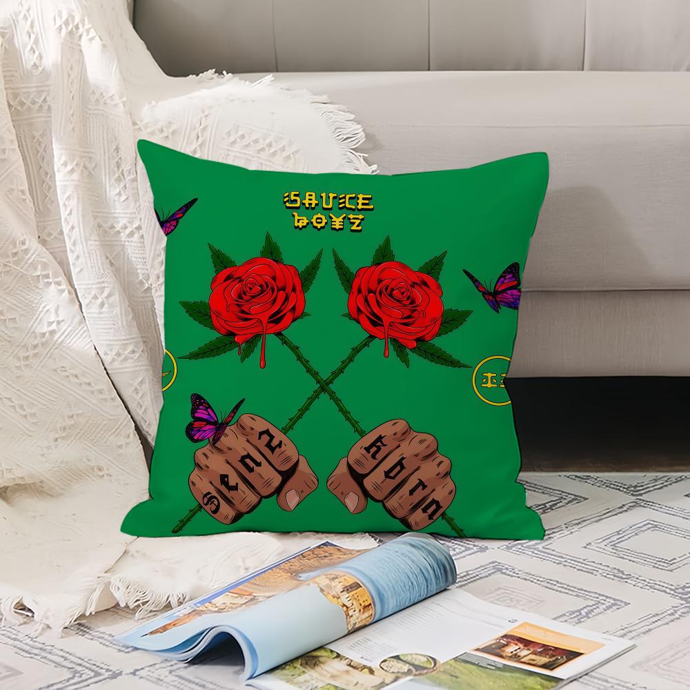 American Rapper Eladio Carrion Pillow Case Office Cushions Suitable For Sofa Car Bedroom Decorative Cushion Cover