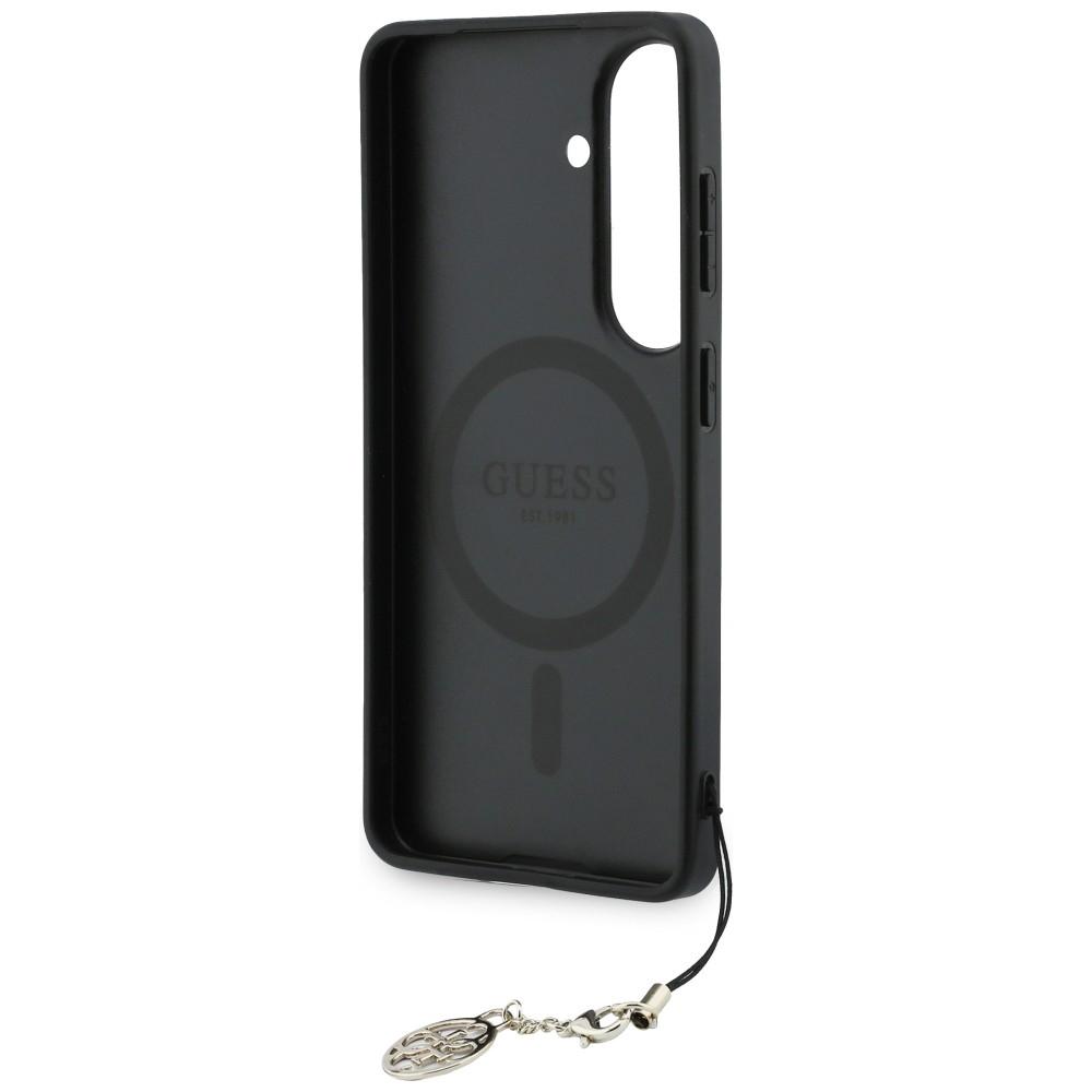 Guess 4G Classic Logo Charm MagSafe Case for Samsung Galaxy S26 Brown