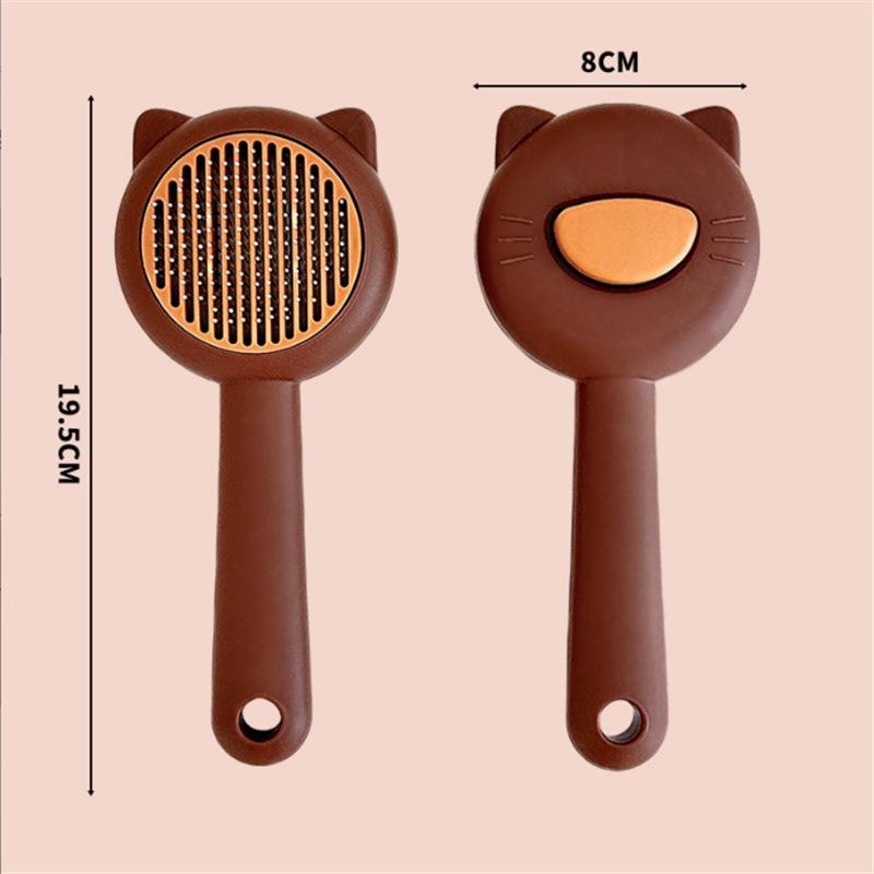 Pet Comb Cat Hair Removal Cleaning Brush Kitten Magic Massage Grooming Comb Dog Shedding Grooming Brush Dog Supplies коричневый