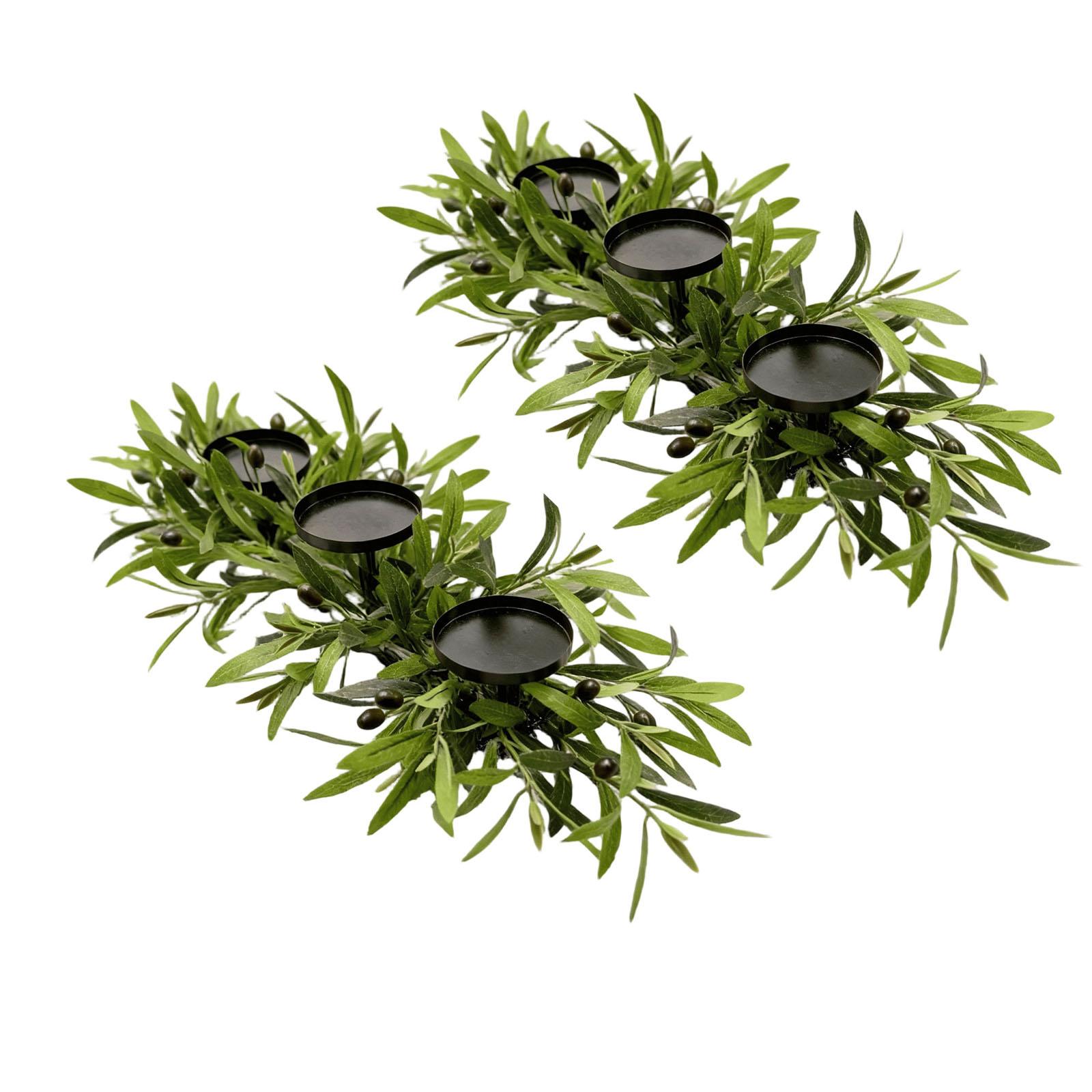 Olive Leaf Artificial Candle Ornament One Size
