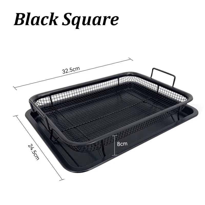 1 Set Baking Tray Oil Frying Baking Pan Non-stick Chips Basket Baking Dish Grill Mesh Kitchen Tools