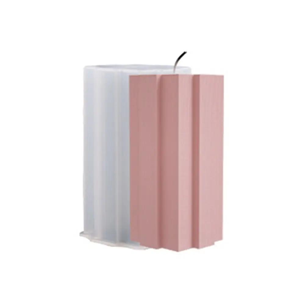 3D Cylinder Candle Mold DIY Silicone Candle Mold Cake Resin Molds 3D Art Wax Candle Making Mould Silicone Handmade Soap Molds