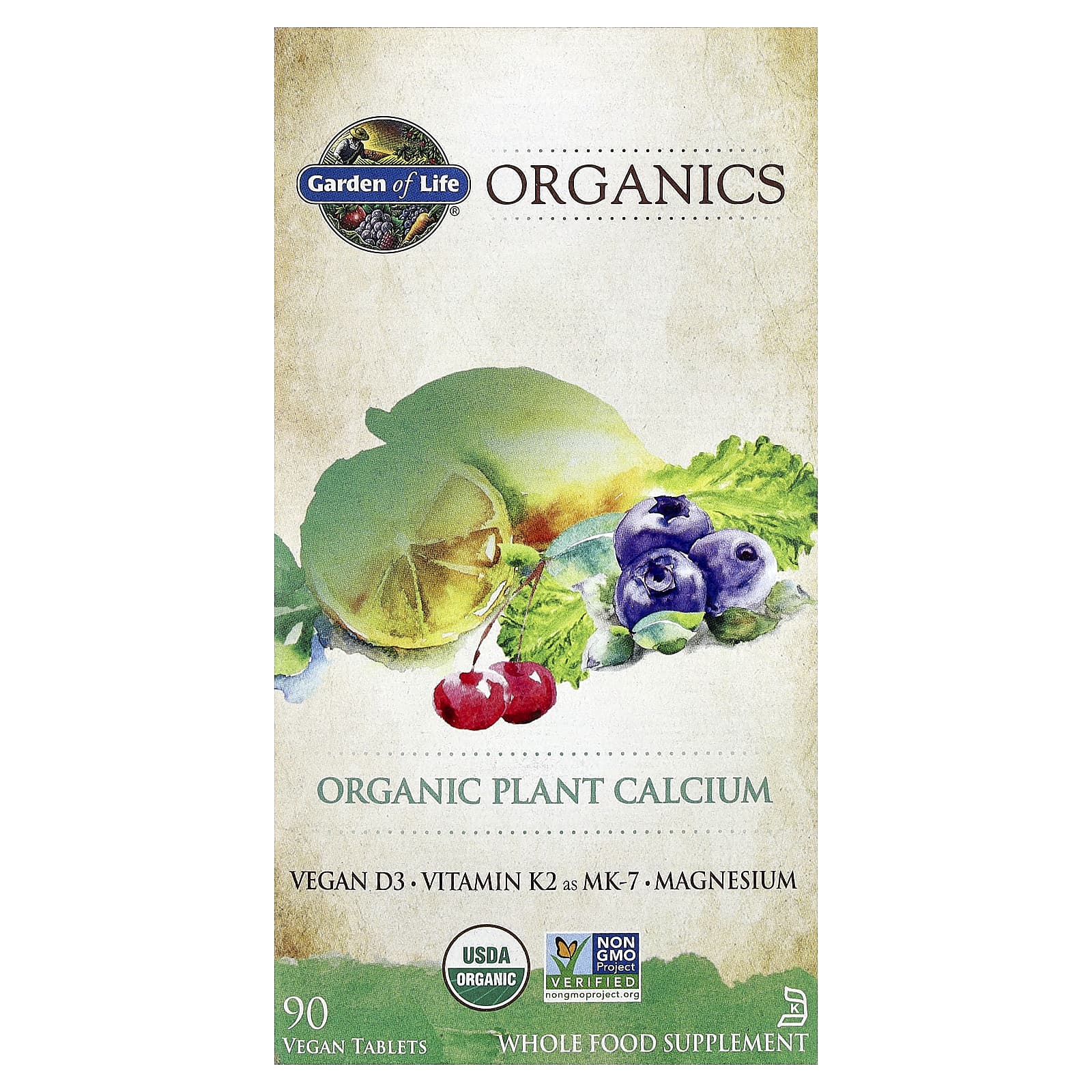 

Mykind Organics, Organic Plant Calcium, Veggie Tablets, 90 Tablets