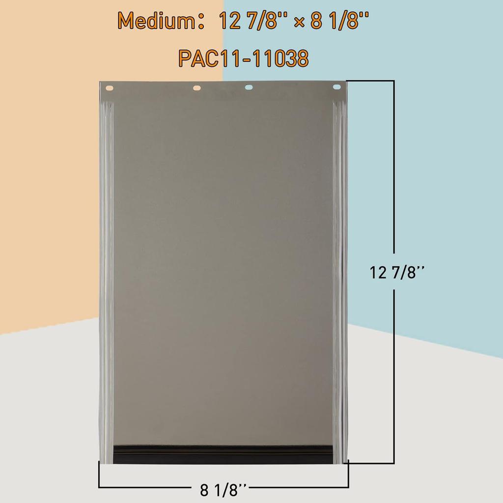 Dog Door Replacement Flaps,Medium Replacement Dog Door Flap Compatible with PetSafe Freedom PAC11-11038,Measures 12 7/8'' × 8 1/8'',Easy to